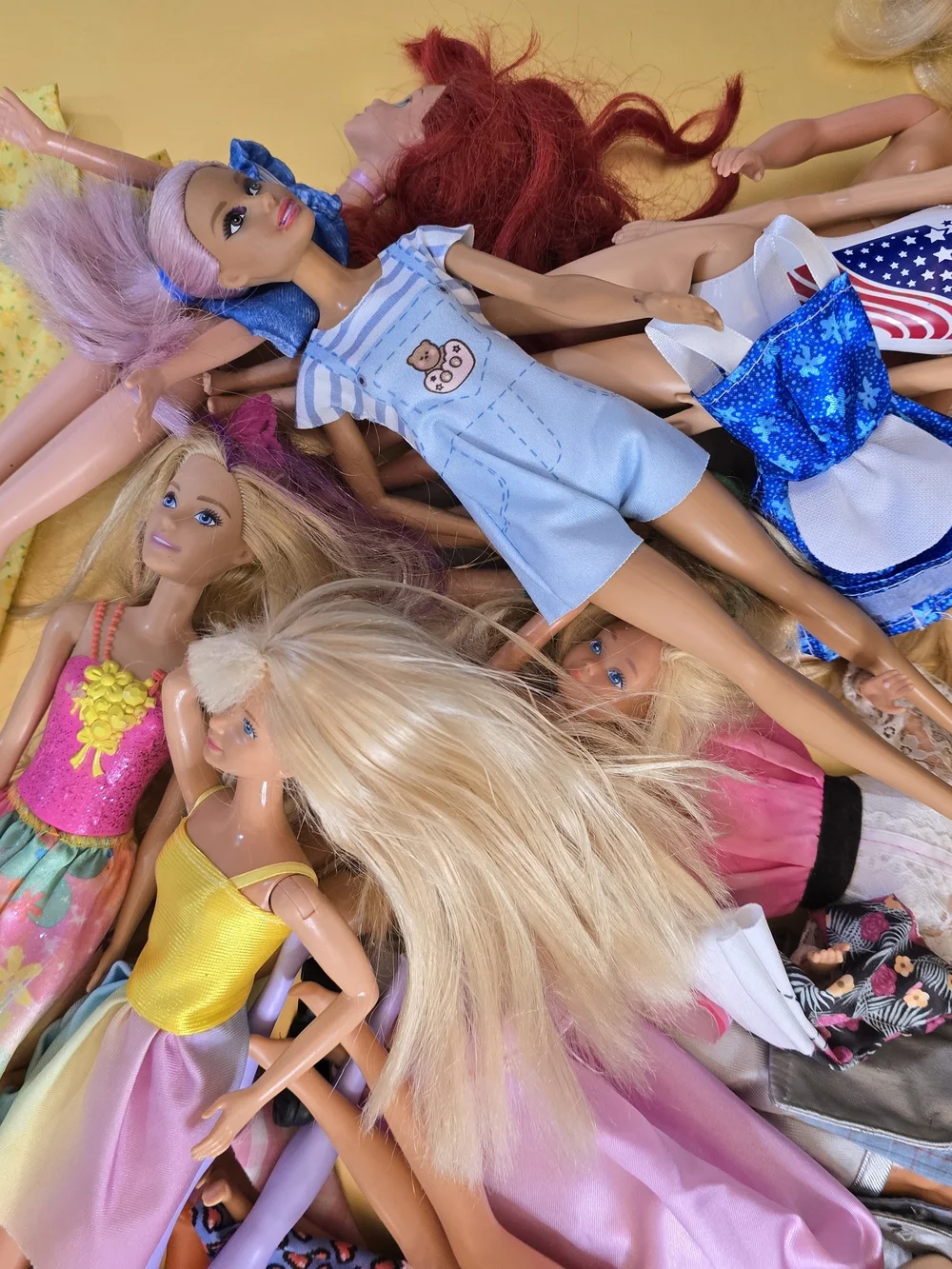 Assorted Lot Of Barbie, Ken & Fashion Dolls Mixed